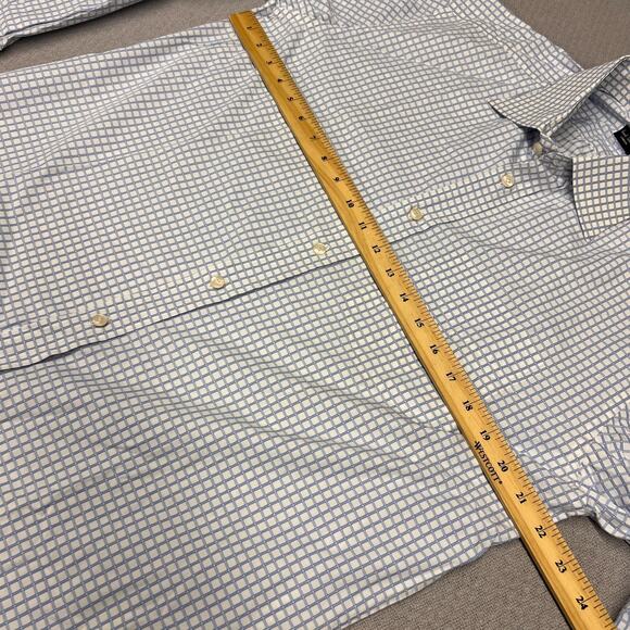 Paul Smith Shirt Mens 16/41 White Blue Check Geometric Button Down Formal Preppy - Picture 8 of 8